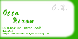 otto miron business card